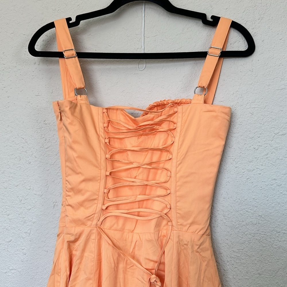 HOUSE OF CB 'Carmen' Tangerine Bustier Sundress orange NWOT size XS - Picture 10 of 10